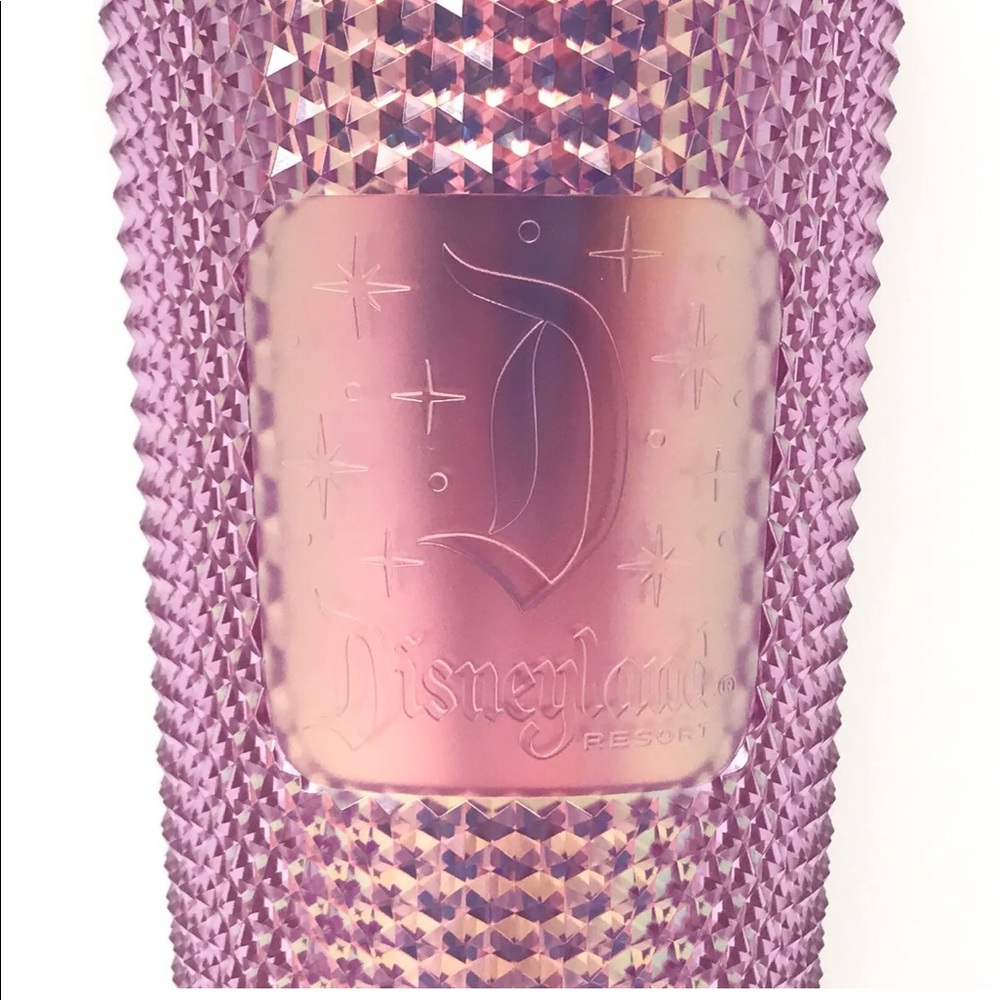 Disney Starbucks Geometric Studded Pink Venti Tumbler Cup with Straw New.